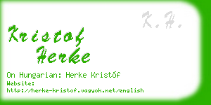 kristof herke business card