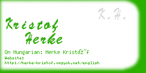 kristof herke business card